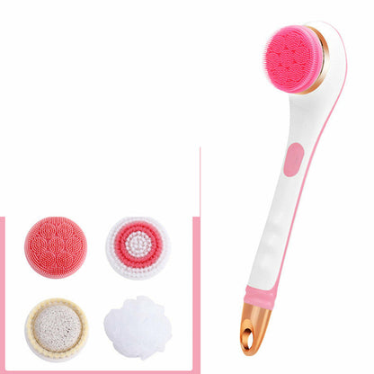 Electric Bath Brush Silicone Back Scrubber USB Rechargeable