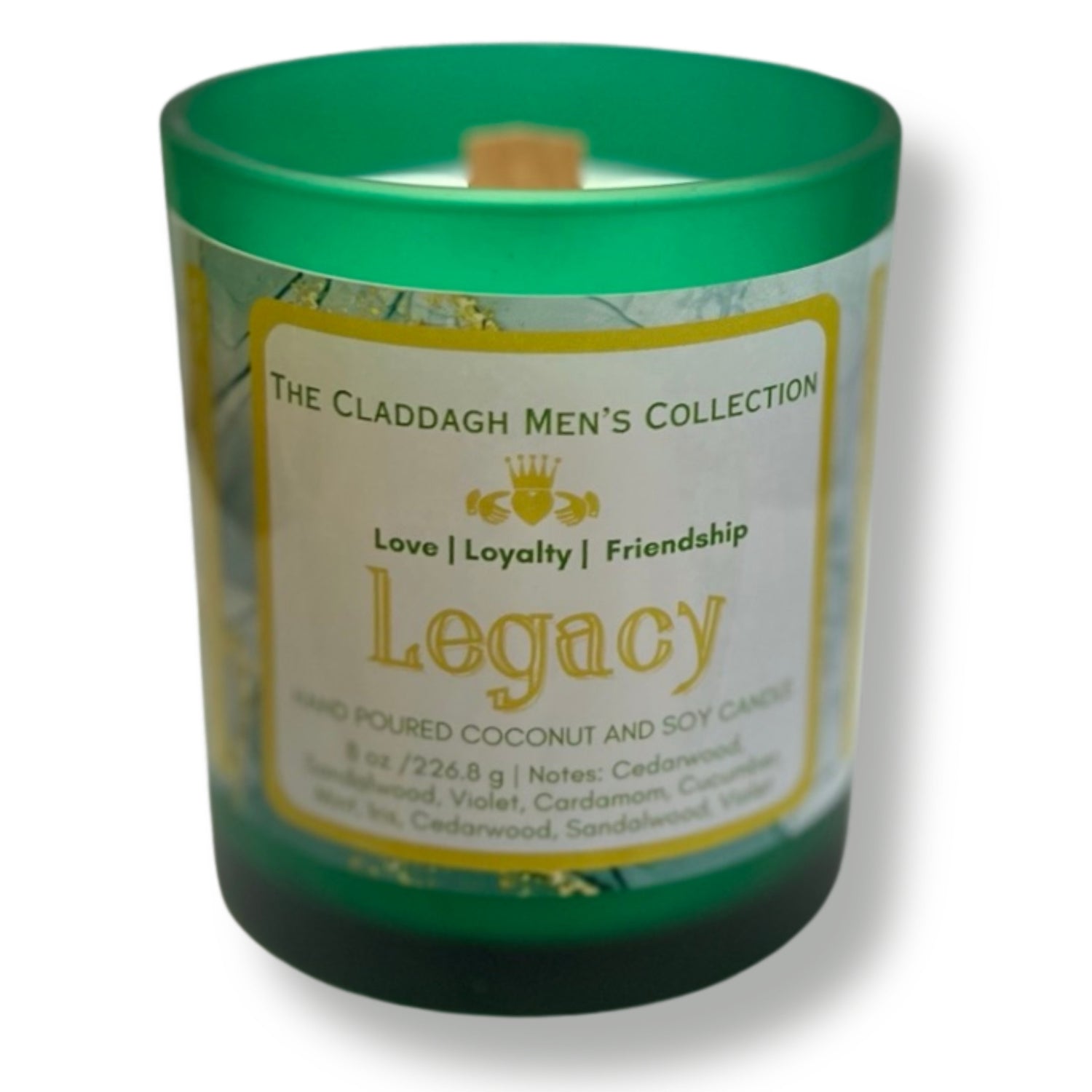 Legacy Candle - Hand Poured 8 oz - Claddagh Men&