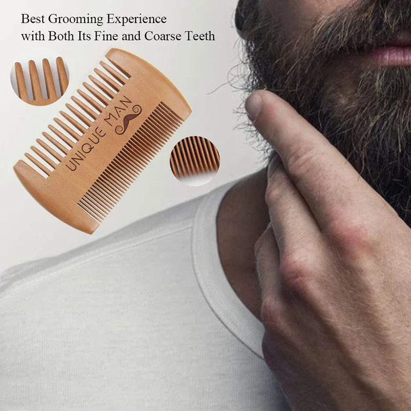 r Men Portable Pocket Wooden Comb