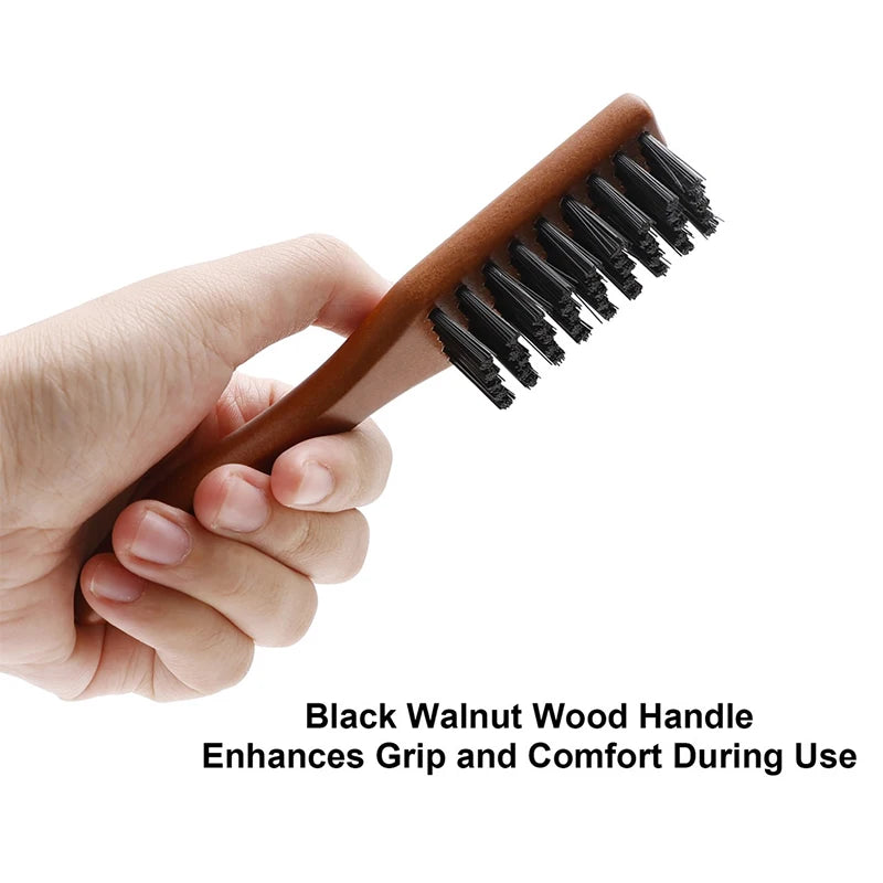 Wood Handle Hairdressing Soft Hair Cleaning Brush