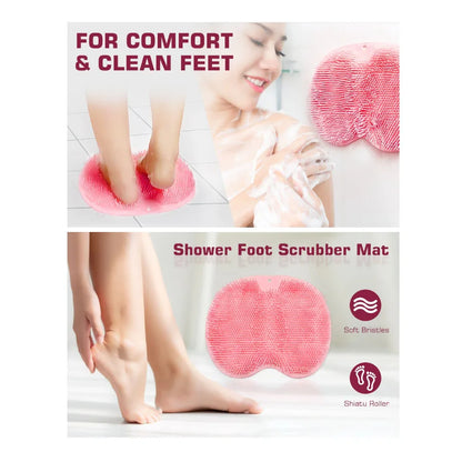 Shower Foot Scrubber Mat Back Washer