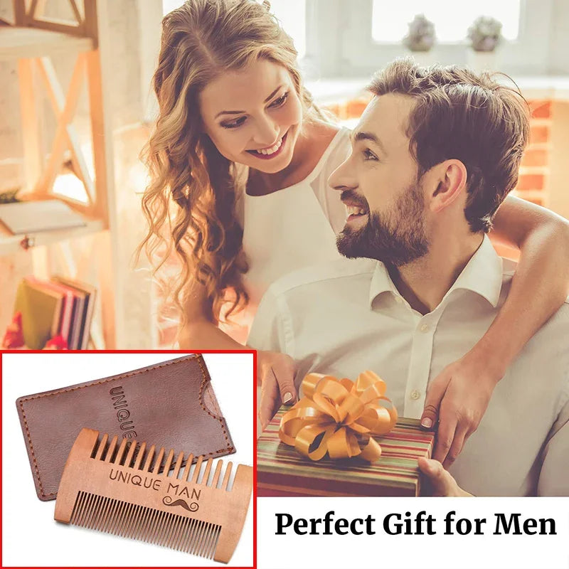 r Men Portable Pocket Wooden Comb