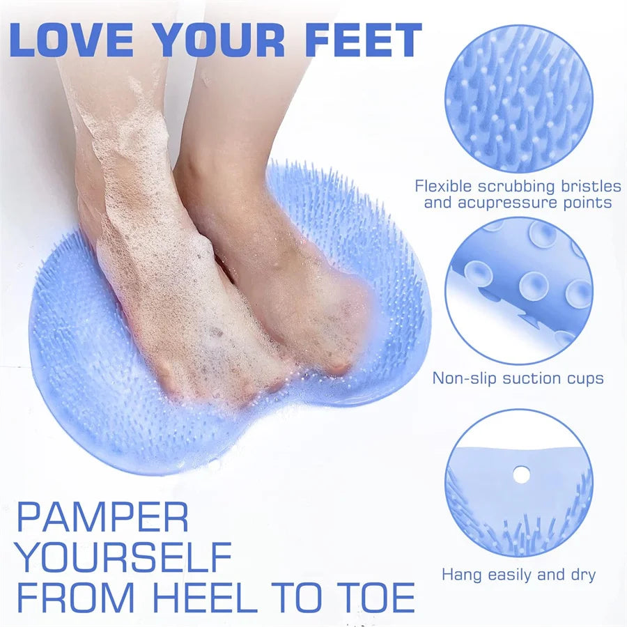 Shower Foot Scrubber Mat Back Washer