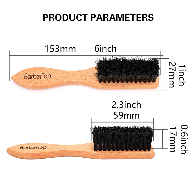 Wood Handle Hairdressing Soft Hair Cleaning Brush