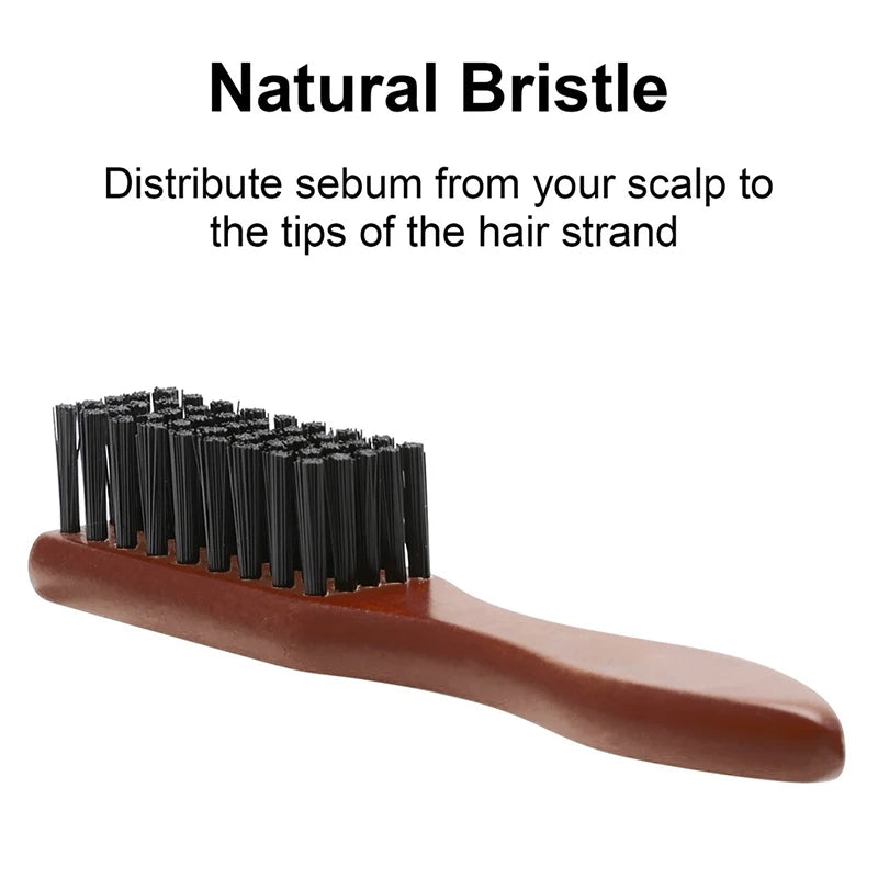 Wood Handle Hairdressing Soft Hair Cleaning Brush