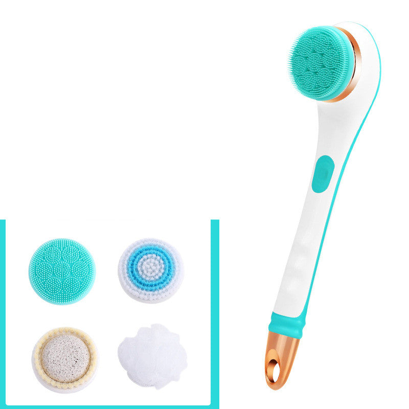 Electric Bath Brush Silicone Back Scrubber USB Rechargeable